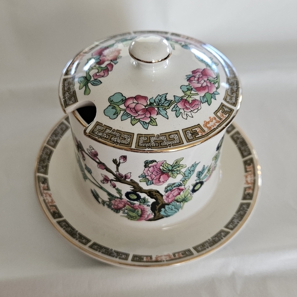 "India Tree" Vintage jam pot with lid by Maddock England. - Picture 3 of 12